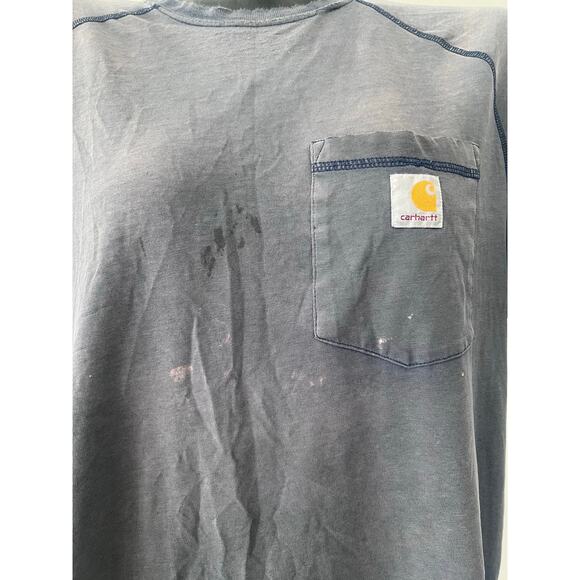 Carhartt Thrashed T-shirt Distress Relaxed Men L Sun-Faded Paint Splatter Grunge - Picture 1 of 5